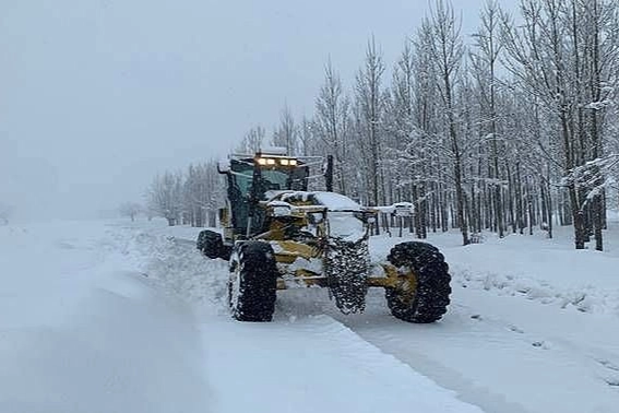 Erzurum'da aşırı kar yağışı ve tipi ulaşımı felç etti