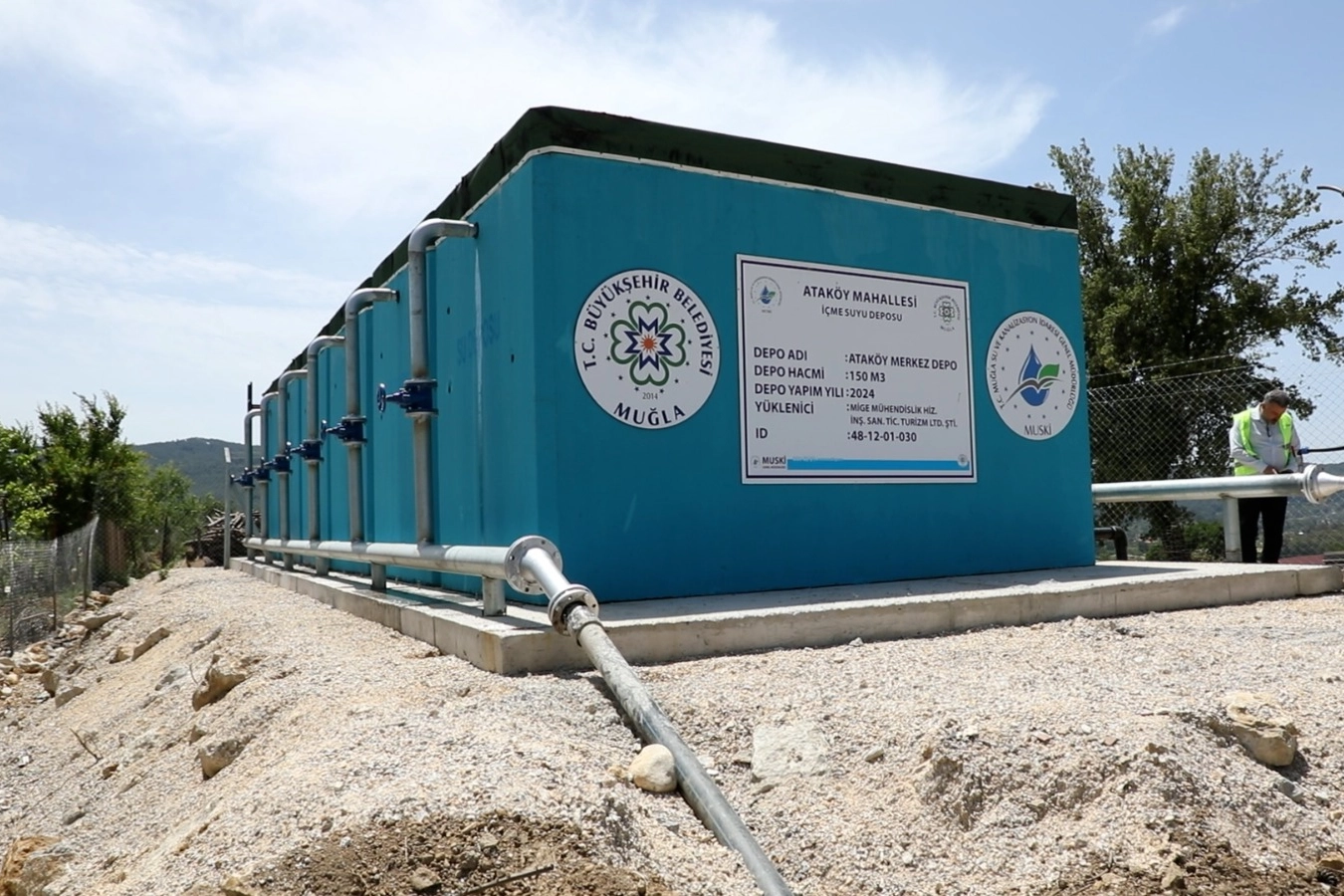 Ula'ya 450 Metreküp Yeni İçme Suyu Deposu
