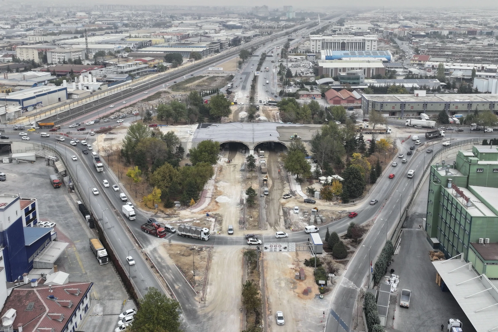 Konya Marangozlar Köprülü Kavşağı’nda çalışmalara devam